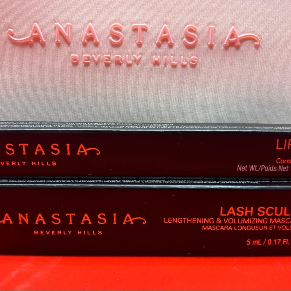 Anastasia Beverly Hills Makeup Pouch Pink lip Liner & Mascara Makeover Gifts Mom